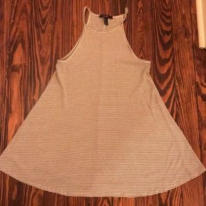 Forever 21 black and with stripe high neck dress